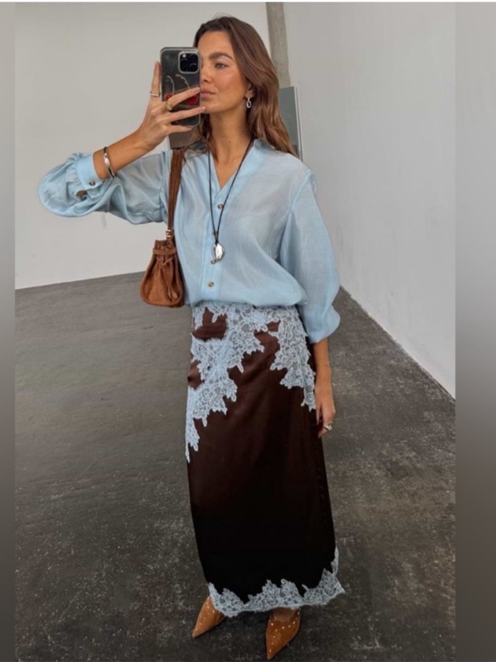 NWT Never Fully Dress Chocolate Melanie Skirt in Brown - Picture 8 of 12